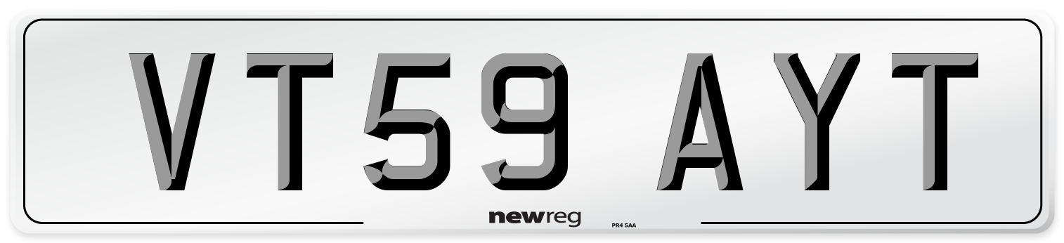 VT59 AYT Number Plate from New Reg